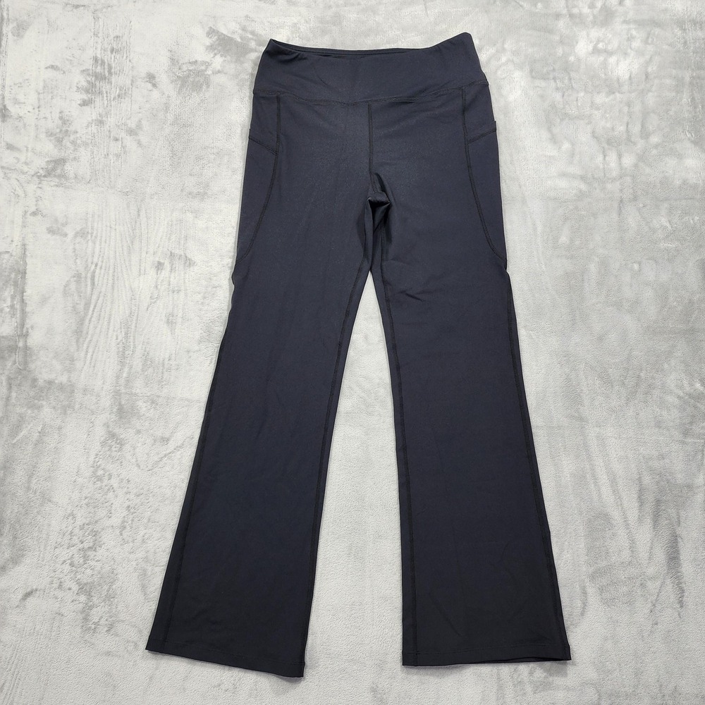 NEW Gradual Leggings Womens 2XL Black‎ Flare Stretch Pockets Yoga Gym Athletic